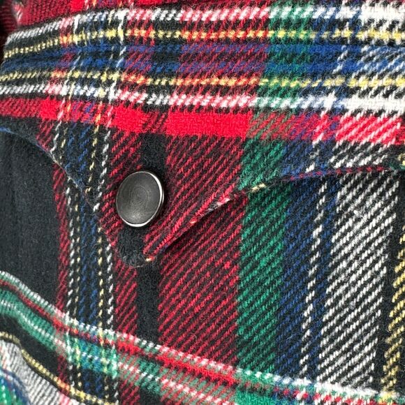 Polo Ralph Lauren Western Flannel Shirt Mens XXL Red Plaid Elbow Pads Pearl Snap - Picture 3 of 11